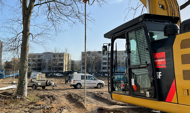 Sondierungsbohrungen für den Kampmittelräumdienst